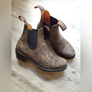 Womens Rustic Brown Heeled Blundstone Boots